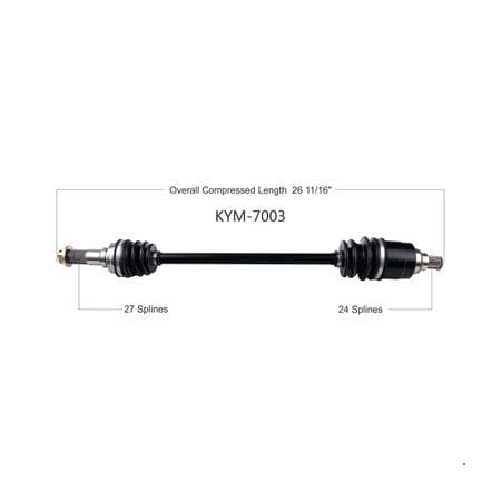 Wide Open OE Replacement CV Axle for KYMCO FRONT RIGHT UXV 500-700i 14-17 KYM-7003